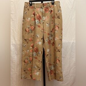 367 - Loveimgs Floral Tan Barrel Jeans